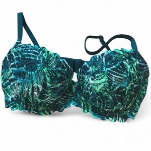 Victoria’s Secret Pink green blue tiedye bra - summer hippie mermaid rave y2k